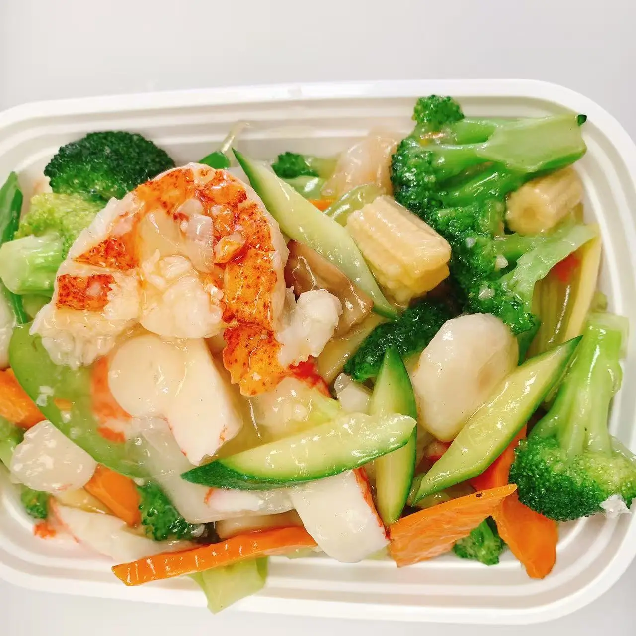 Assorted seafood with fresh vegetables at No.1 Chinese Food, a Chinese Restaurant in Jackson.