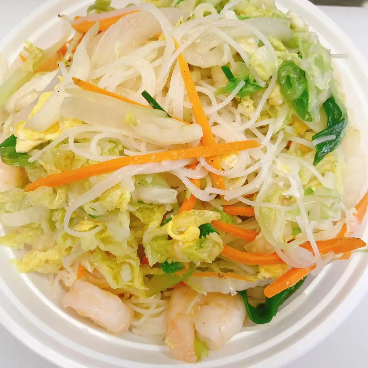 Shrimp with rice noodles and veggies at No.1 Chinese Food, a Chinese Restaurant in Jackson.